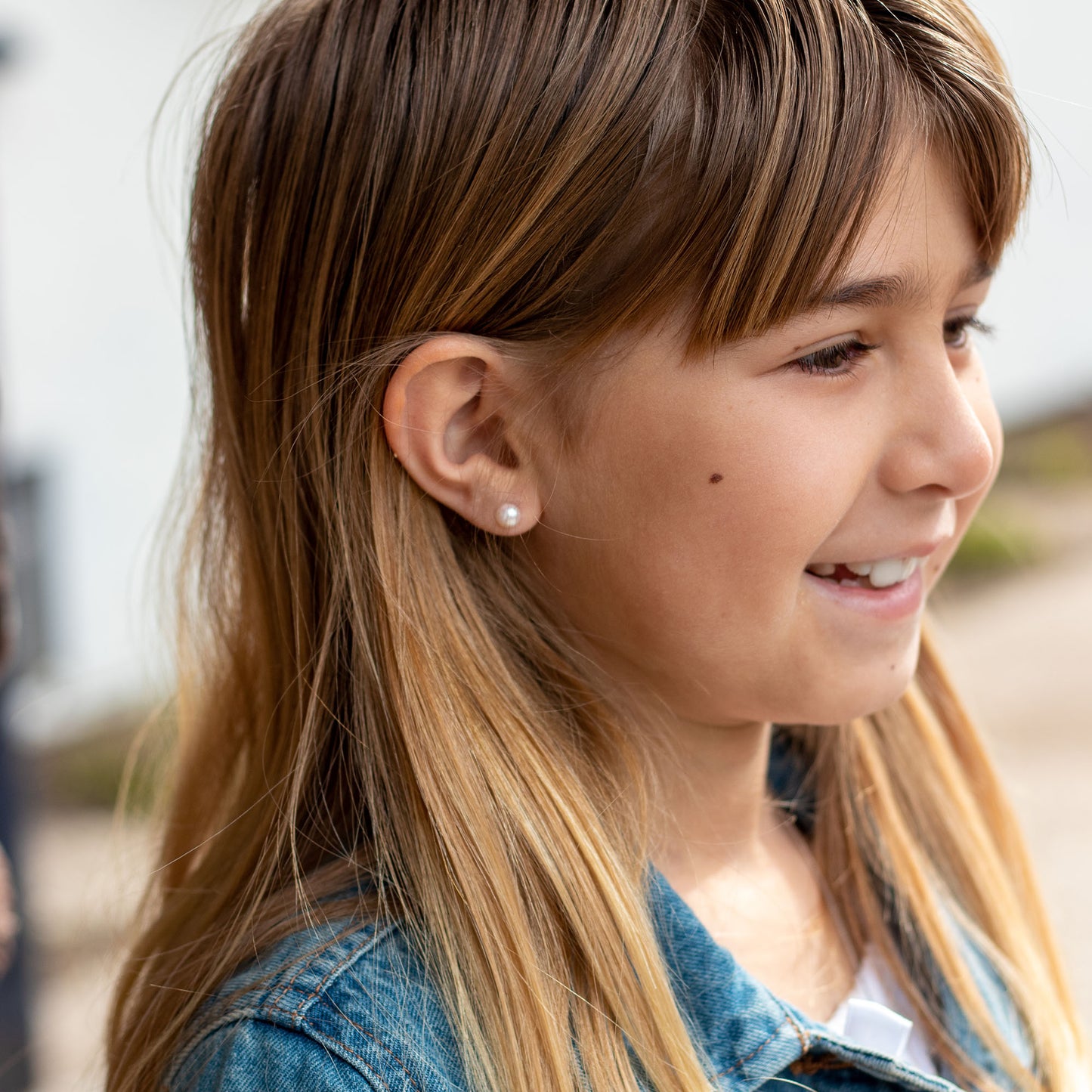 Alika - Petite Freshwater Pearl Sterling Silver Stud Earrings