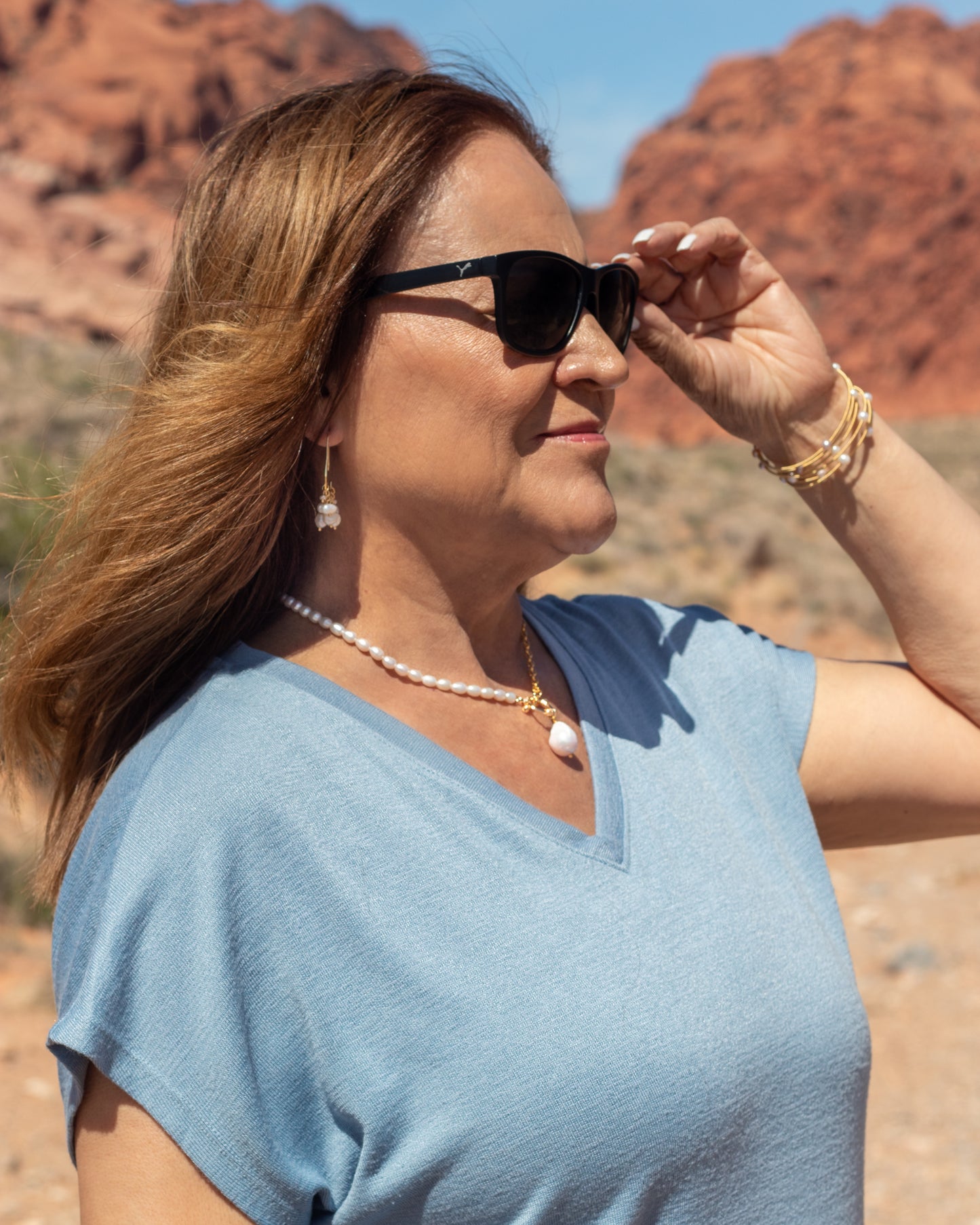 Biscayne - Gold-Tone and Freshwater Pearl Bracelet