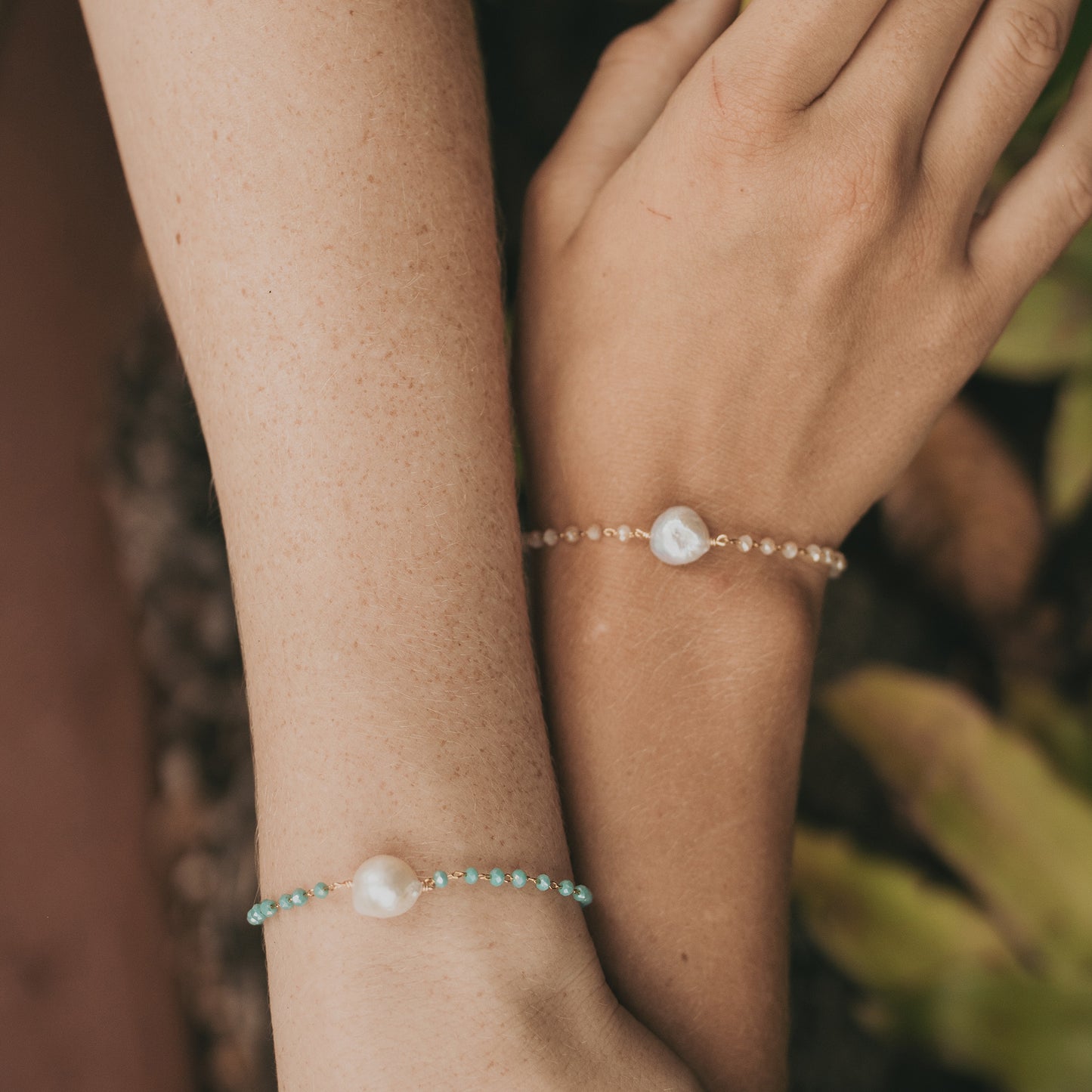 Hudson - Freshwater Pearl and Crystal Bracelet
