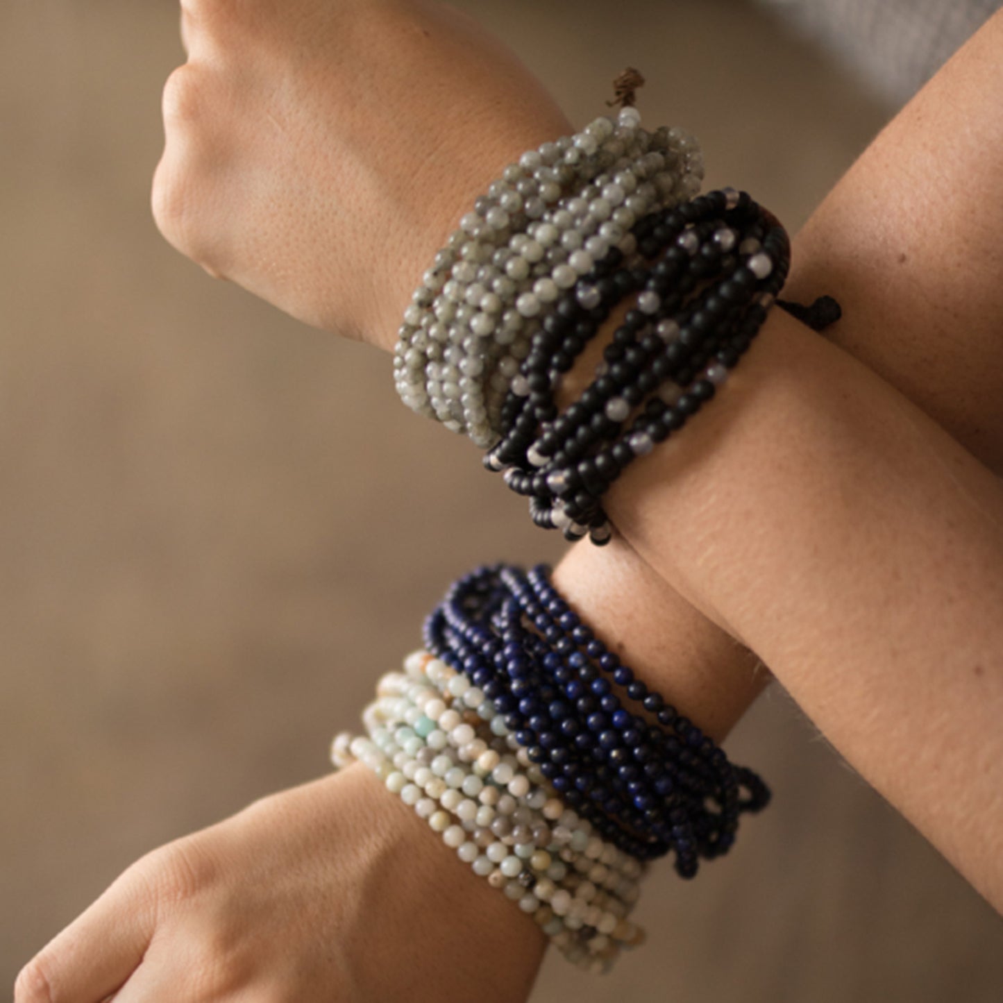 Scotia - Adjustable Multi-Strand Stone Bracelet