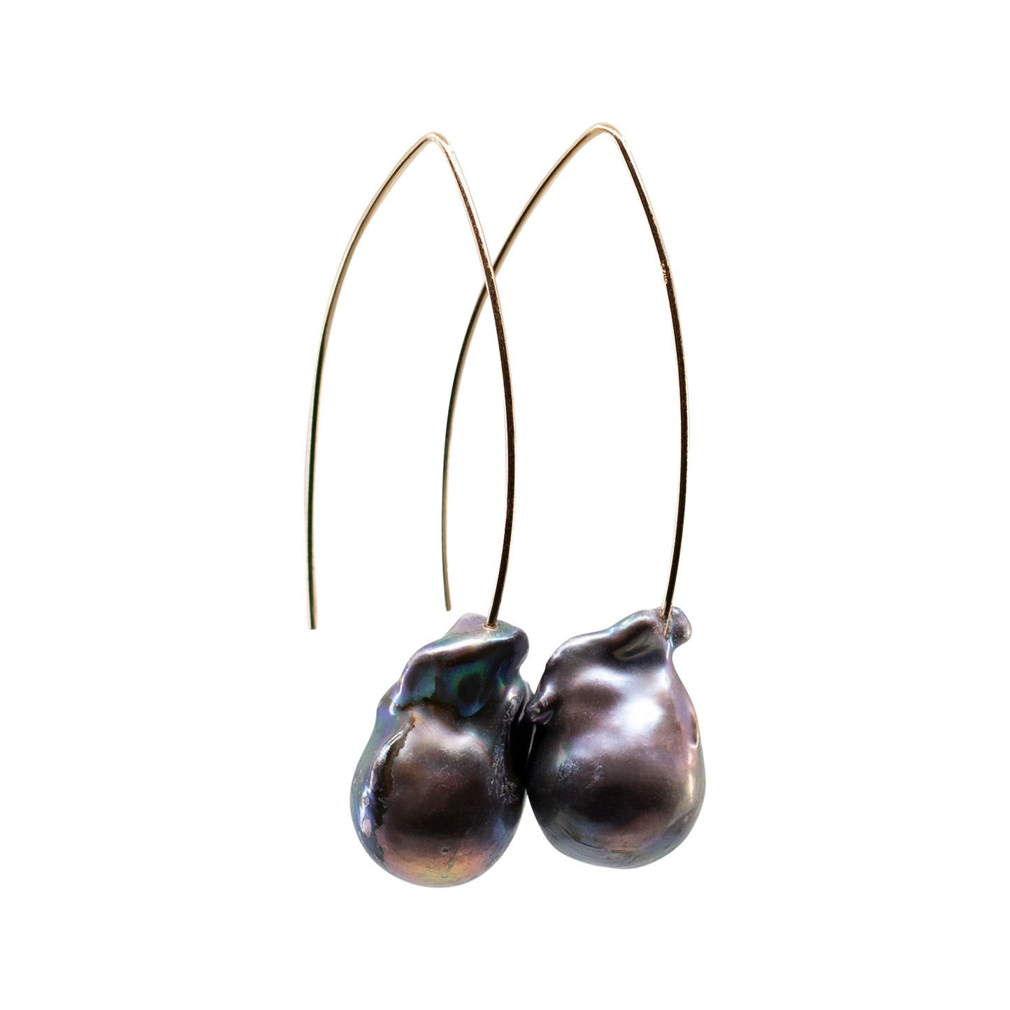 Akoni - Gold-Tone Freshwater Pearl Baroque Drop Earrings