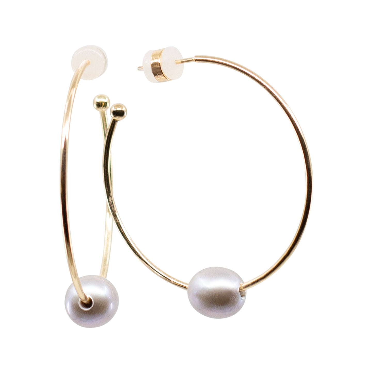 Alley - Freshwater Pearl Hoop Earrings