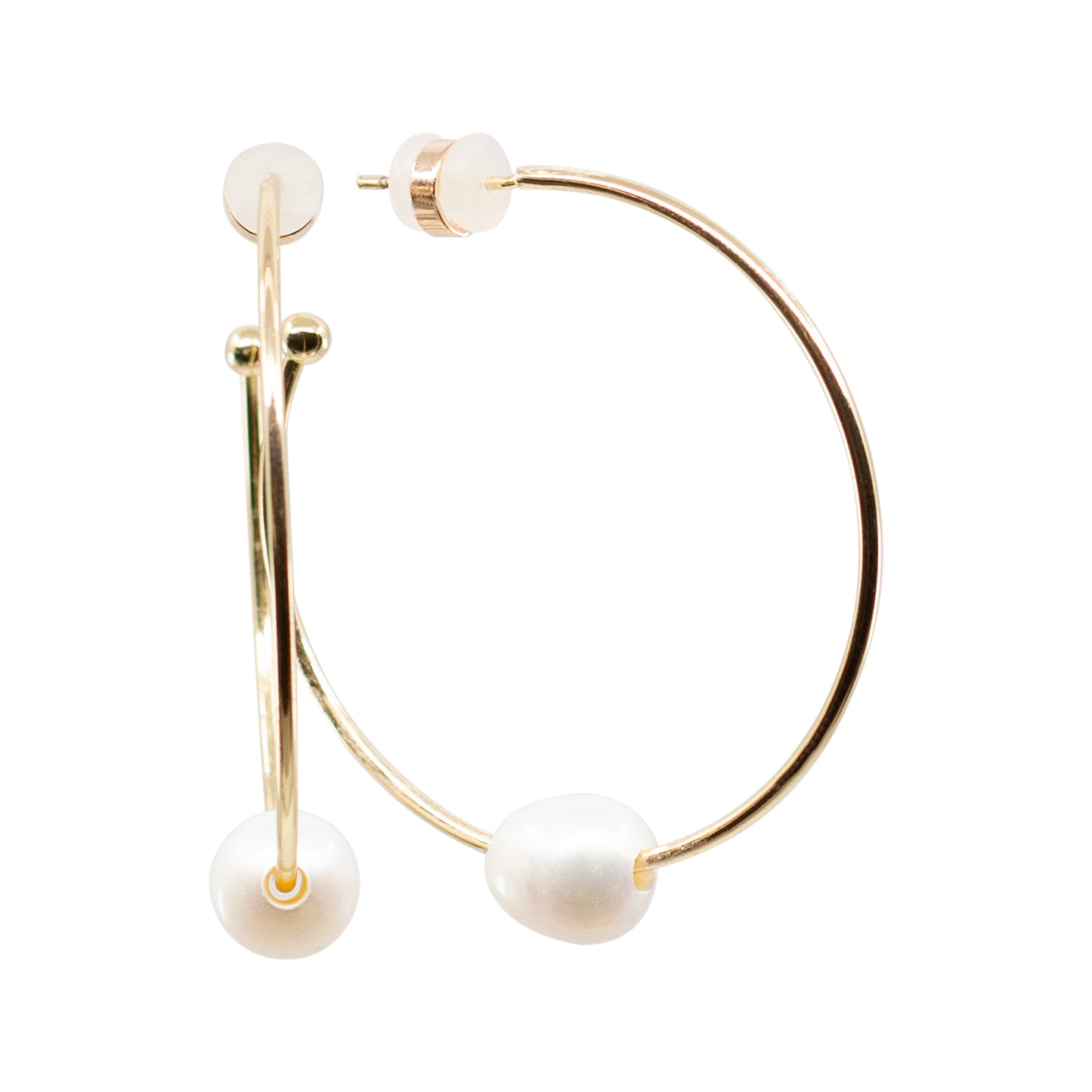 Alley - Freshwater Pearl Hoop Earrings