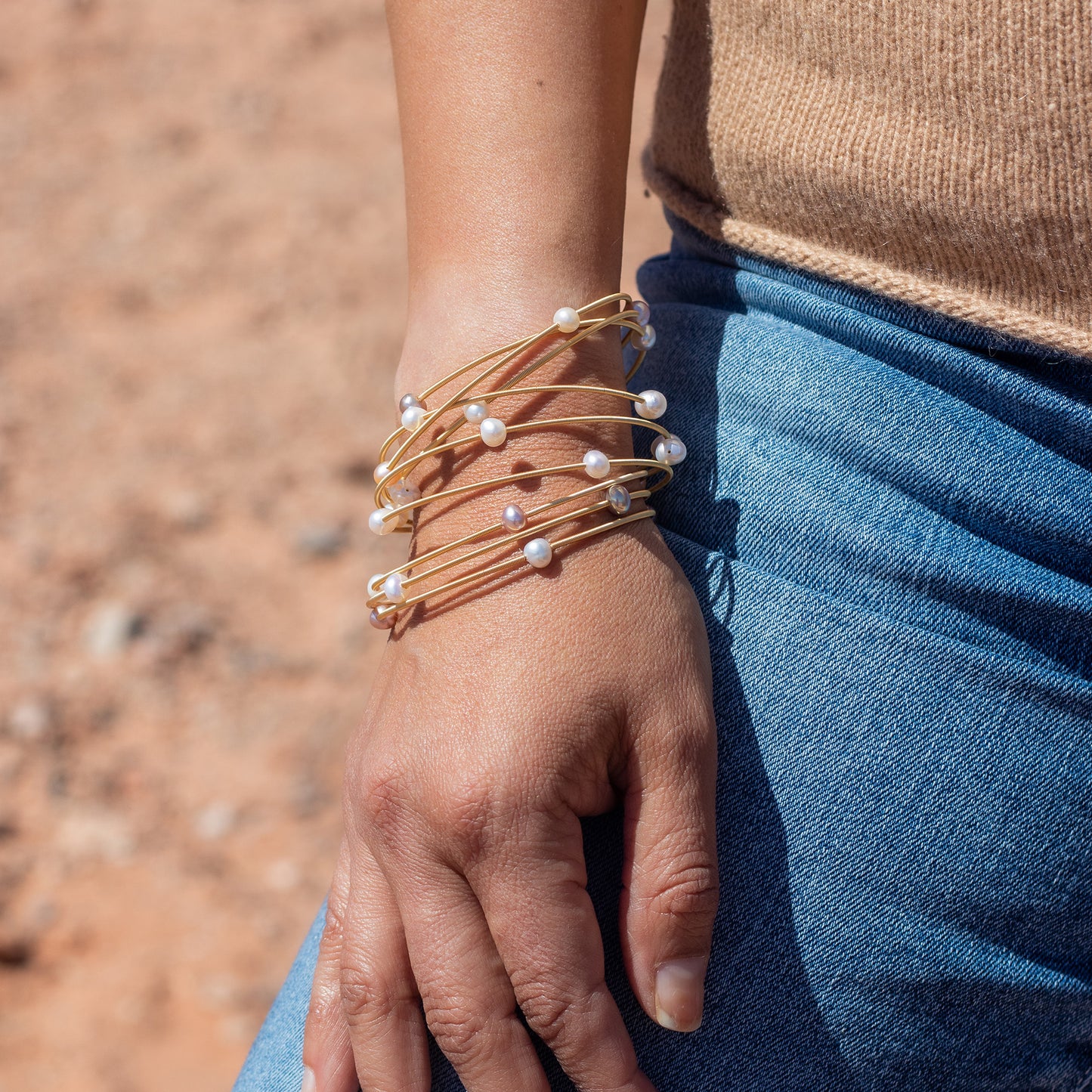 Biscayne - Gold-Tone and Freshwater Pearl Bracelet