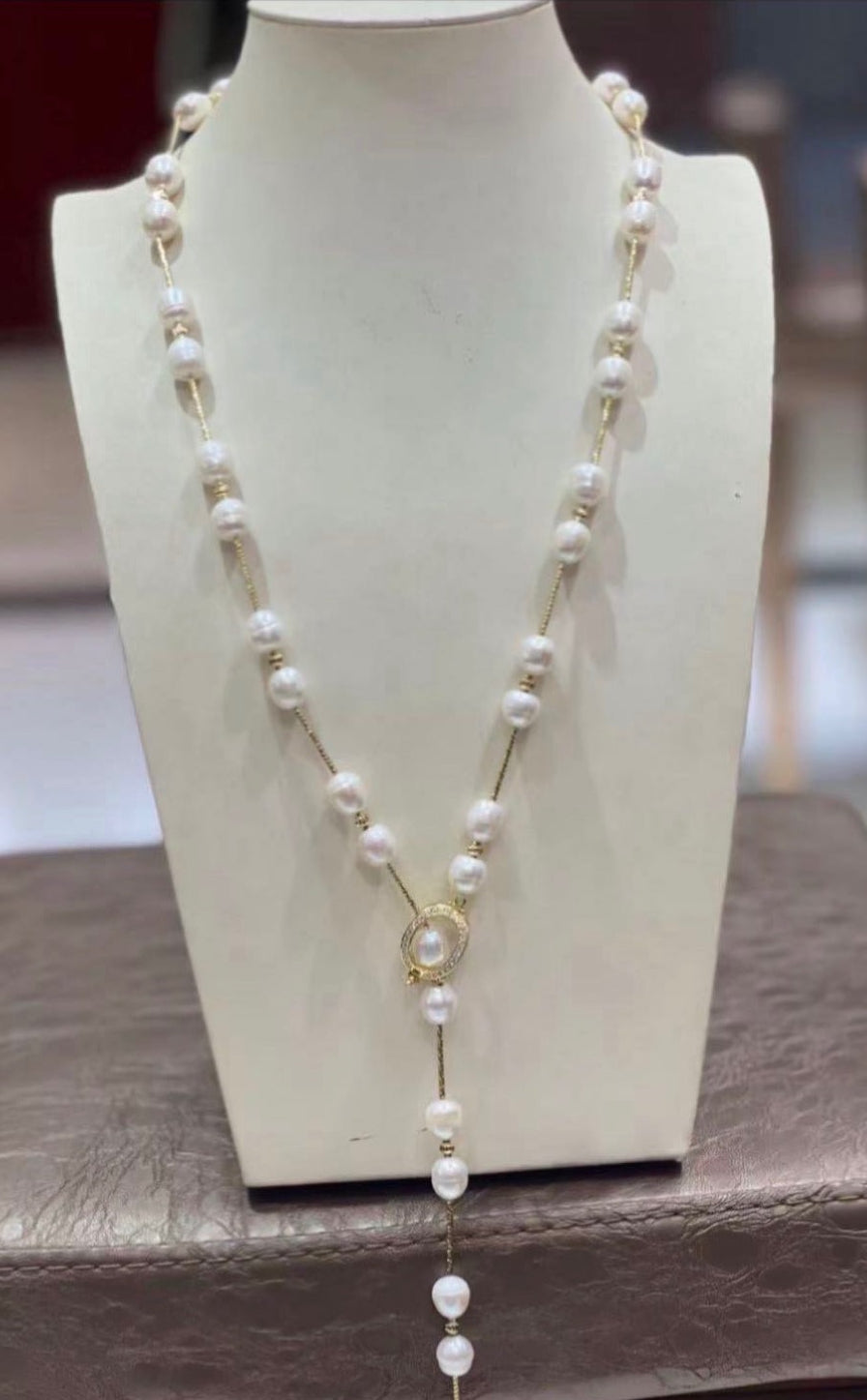Peggy - Gold-Tone Freshwater Pearl Necklace
