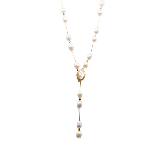Peggy - Gold-Tone Freshwater Pearl Necklace