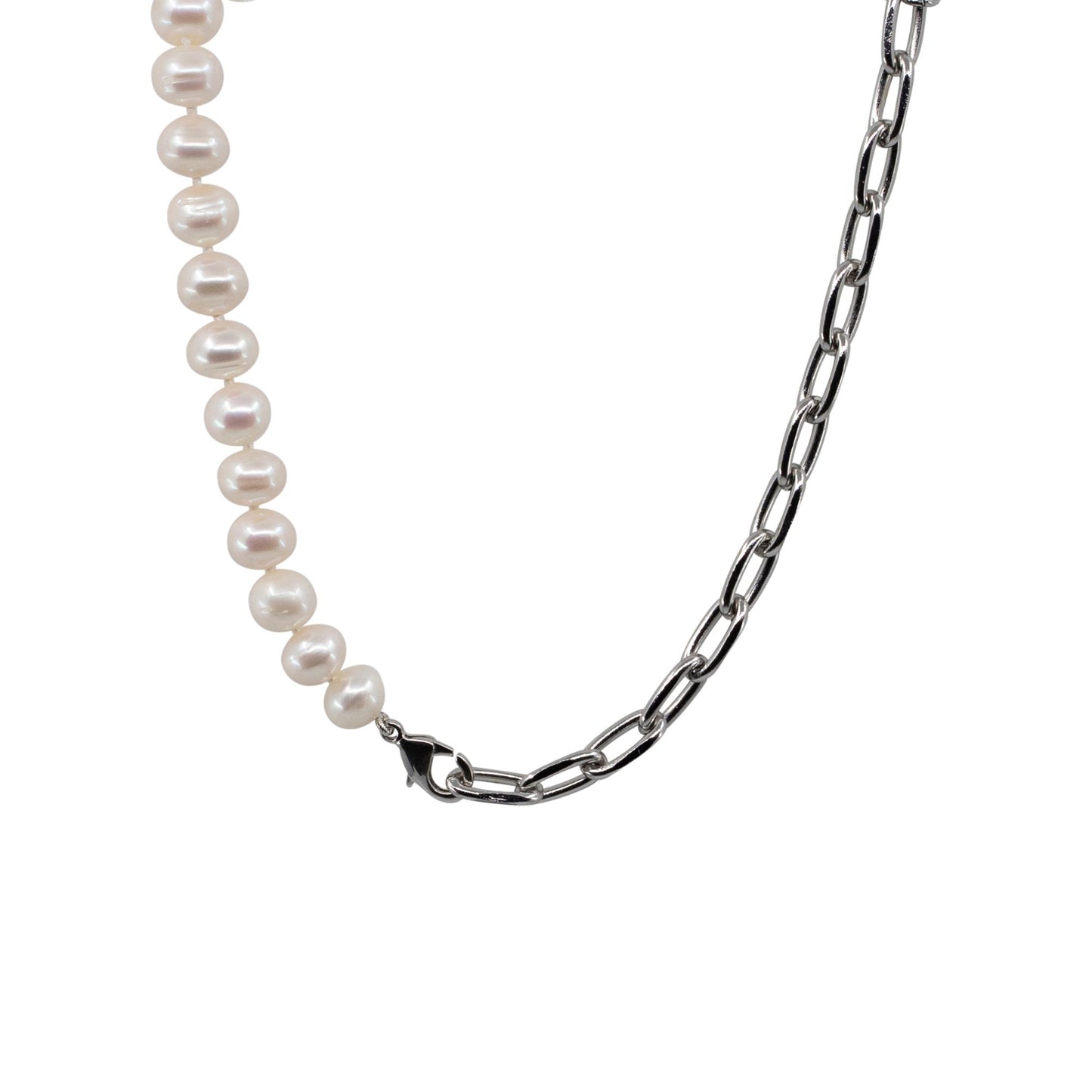 Susan Necklace (Silver-Tone, Clasp)