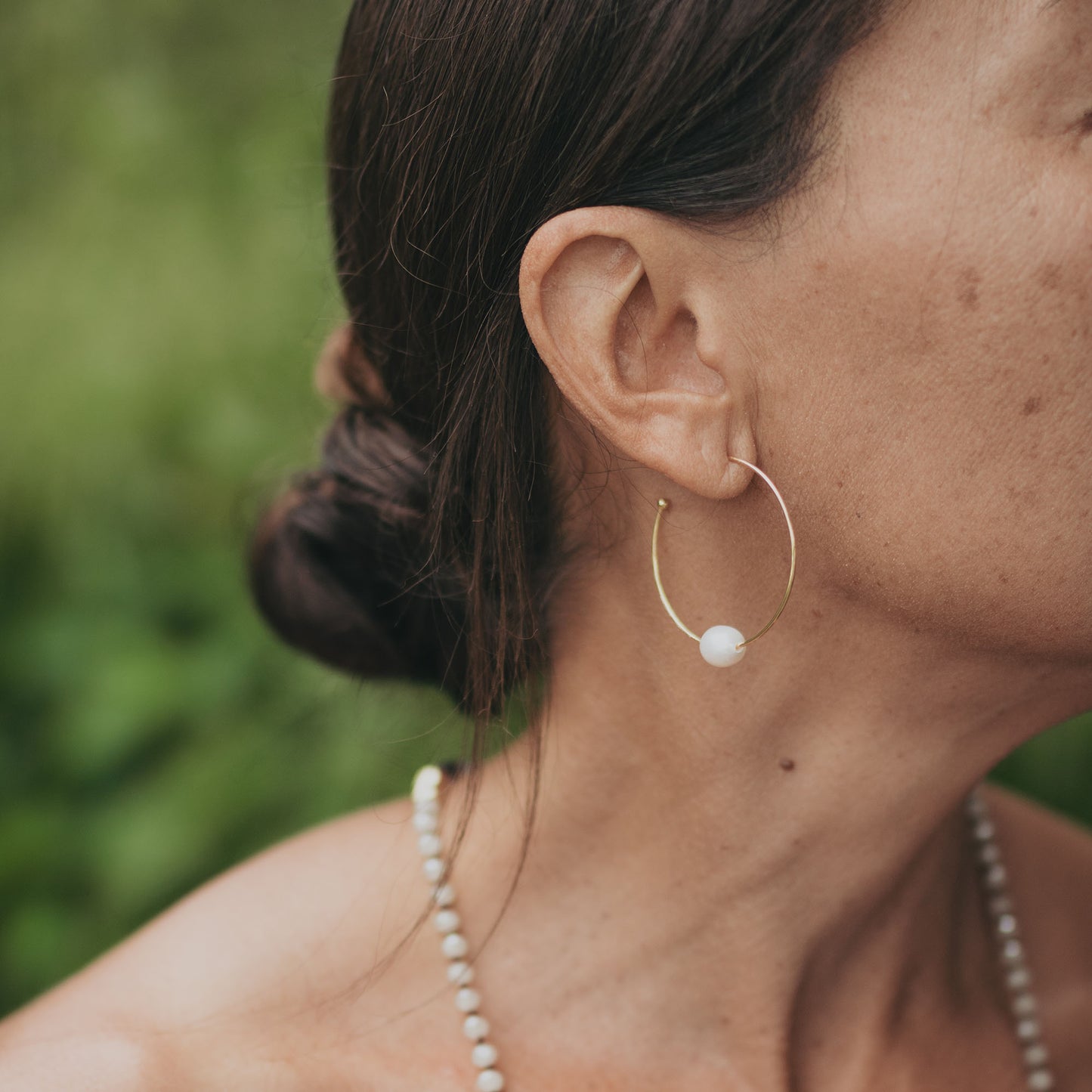 Alley - Freshwater Pearl Hoop Earrings