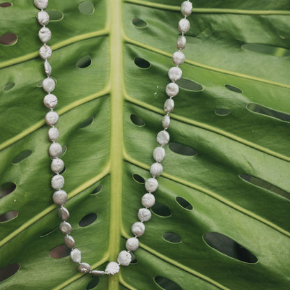 Carmen - Long Freshwater Pearl Coin Necklace