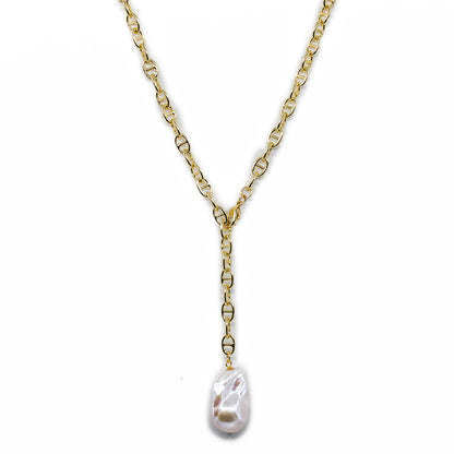 Irma - Mariner Gold-Tone Freshwater Pearl Baroque Necklace