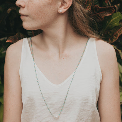 Kayleigh - Crystal and Freshwater Pearl Necklace