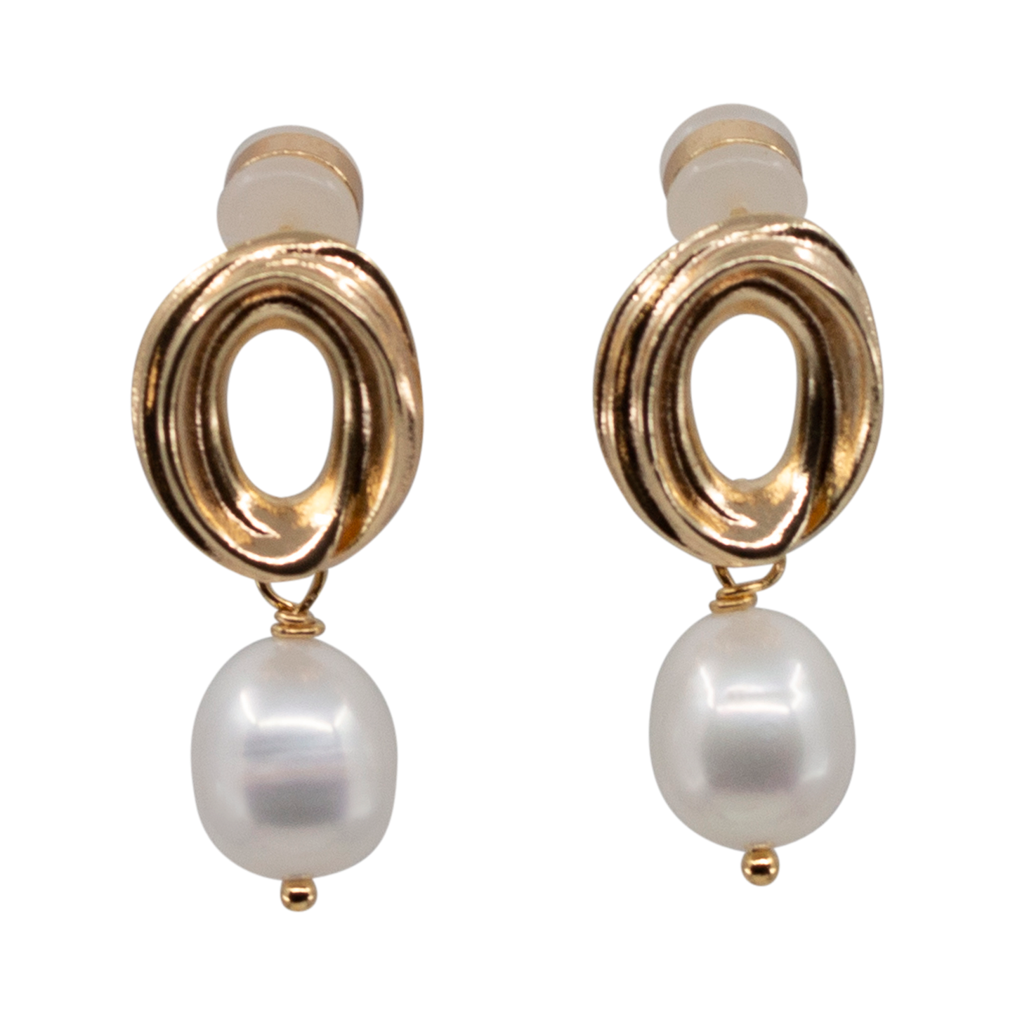 Keone - Gold-Tone Freshwater Pearl Hoop Earrings