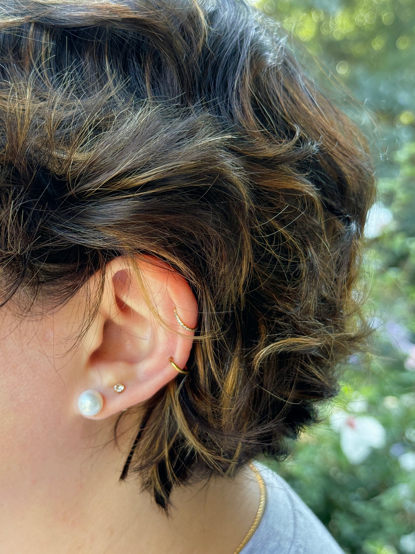 Laurene - Large Freshwater Pearl Sterling Silver Stud Earrings