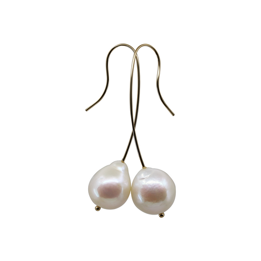 Leilani - Gold-Tone Freshwater Pearl Dangle Earrings