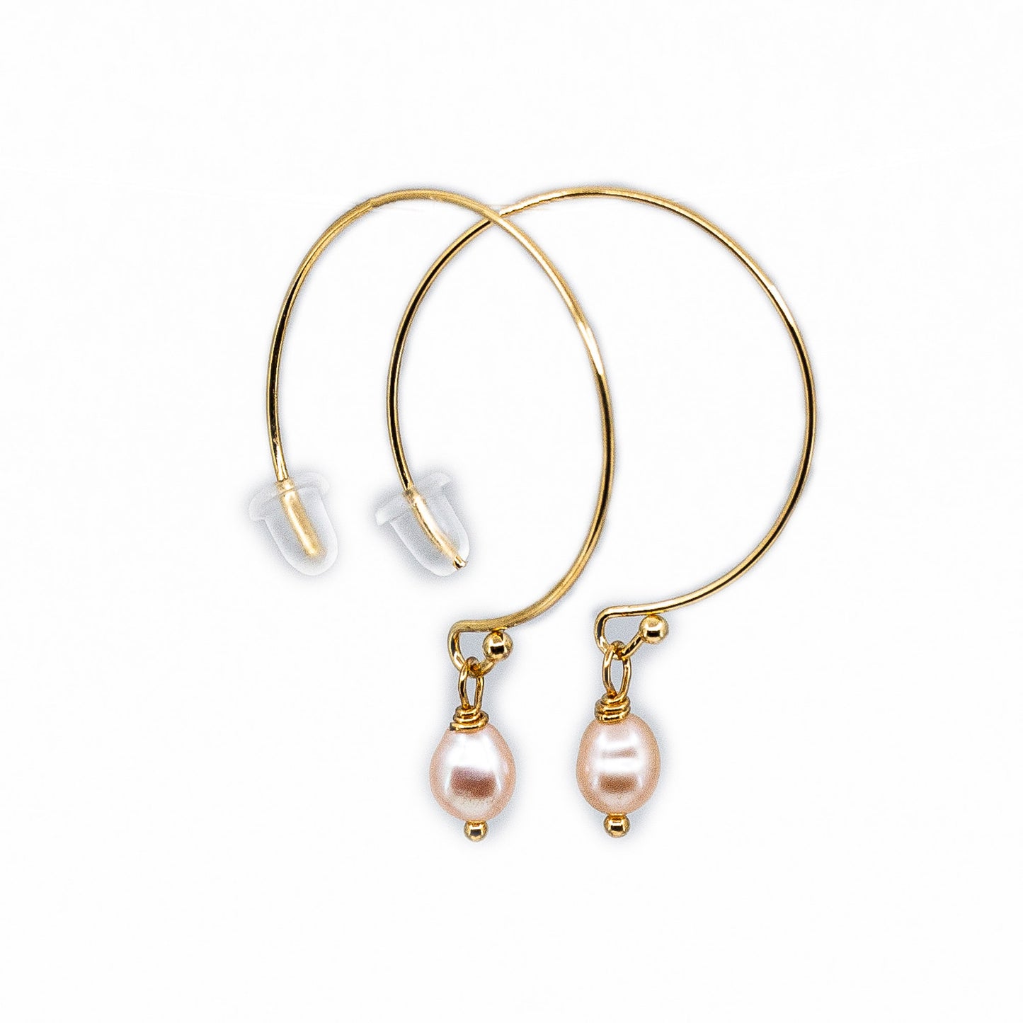 Mele - Gold-Tone Hoop Freshwater Pearl Earrings