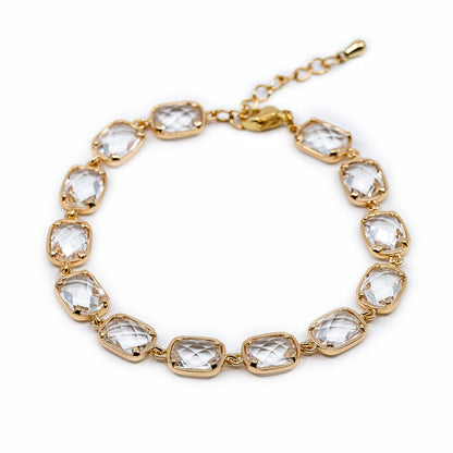 Molucca - Gold-Tone Chain and Crystal Bracelet