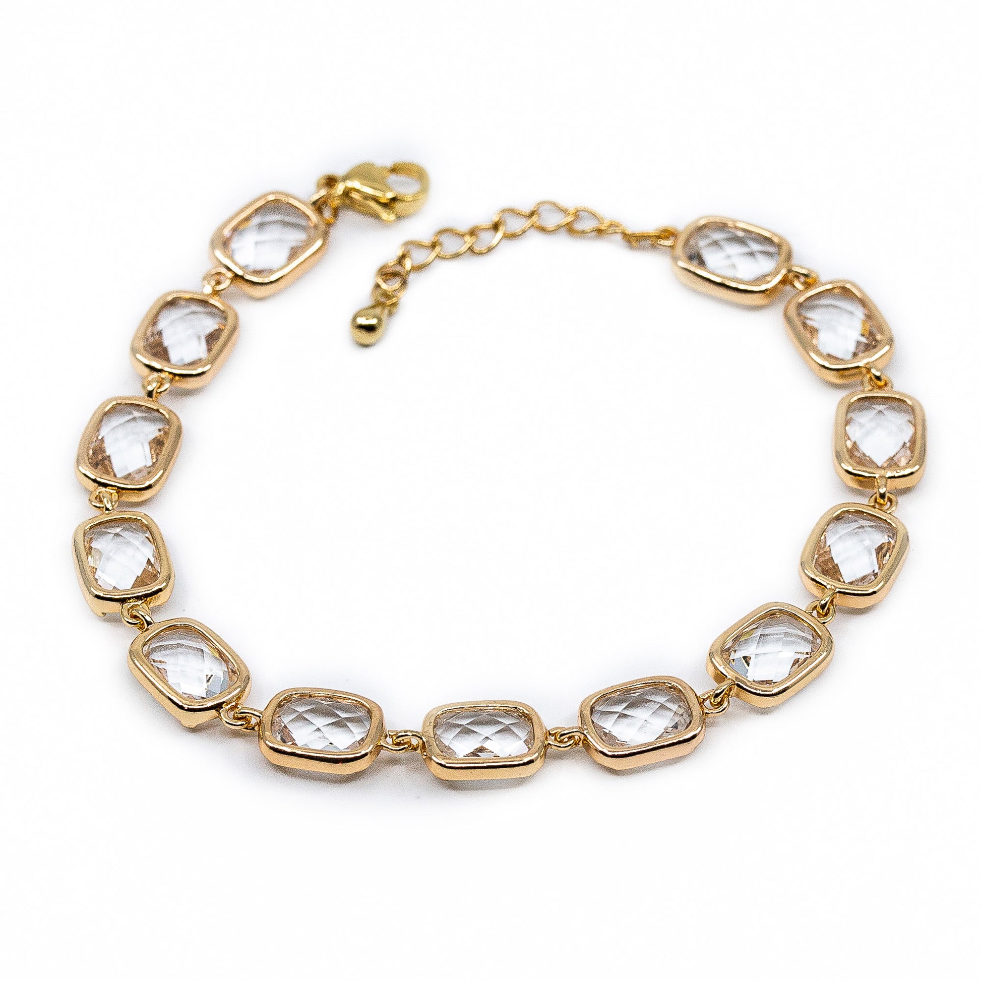 Molucca Gold Tone Chain And Crystal Bracelet The Freshwater Pearl molucca-gold-tone-chain-and-crystal-bracelet-the-freshwater-pearl