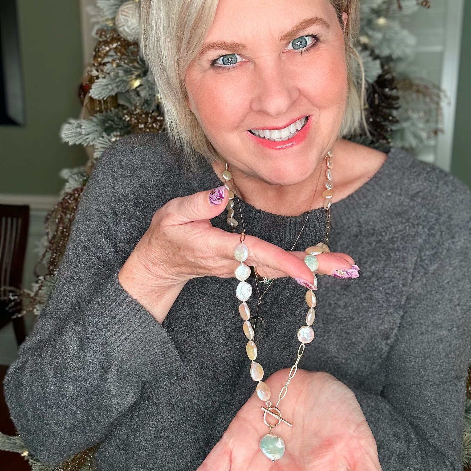 ●TATIANA● Clash Freshwater Pearl Necklace NZ2018 1708169 TATIANA Clash freshwater pearl necklace NZ2018 1708169