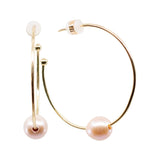 Alley - Freshwater Pearl Hoop Earrings