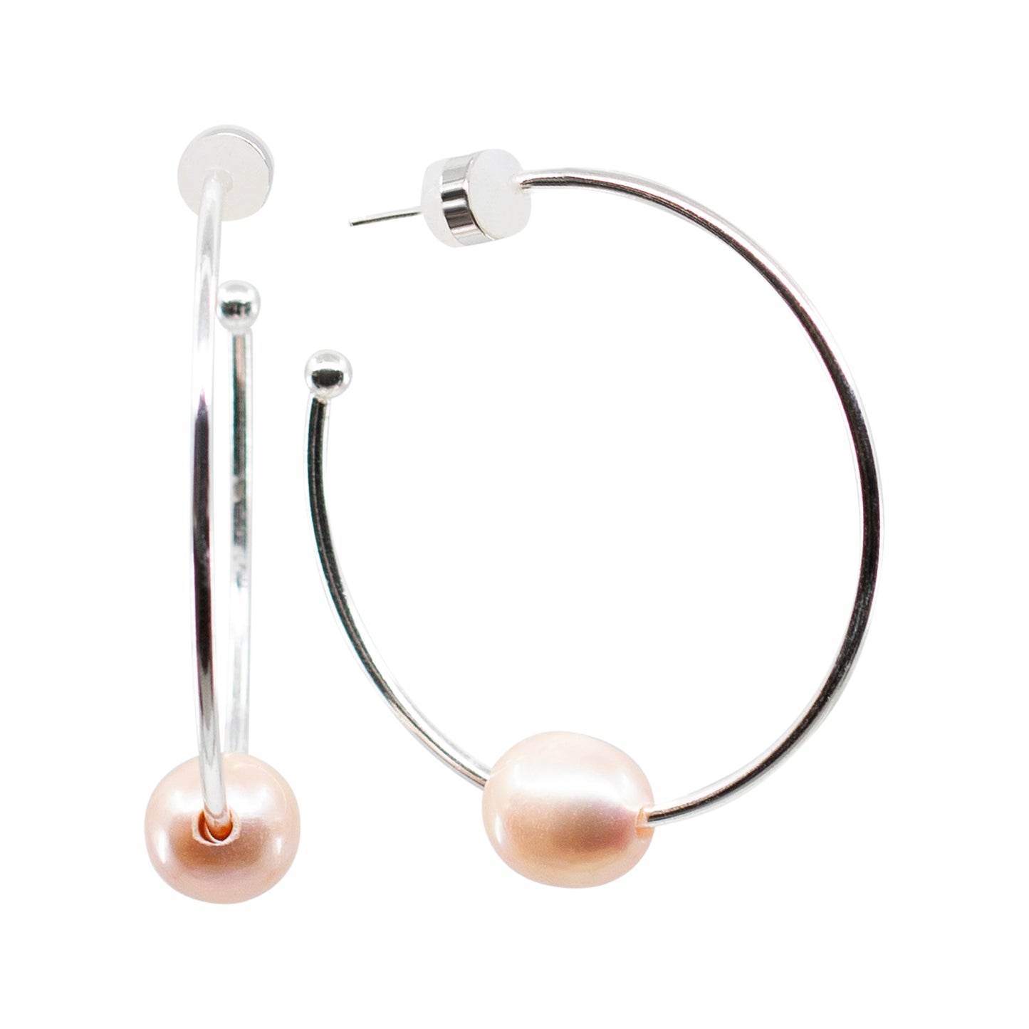 Alley - Freshwater Pearl Hoop Earrings