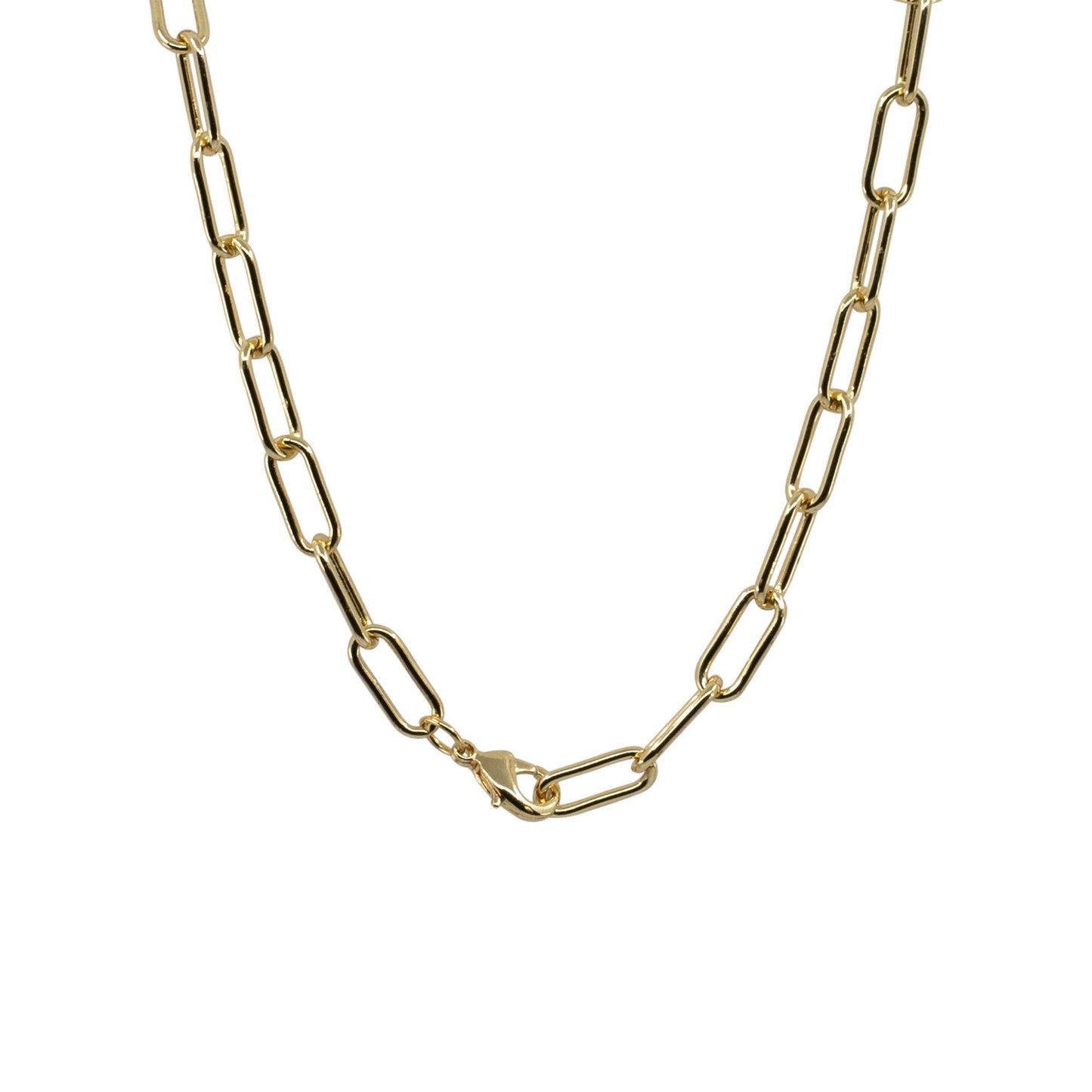 Ann - Short Paperclip Freshwater Pearl Necklace