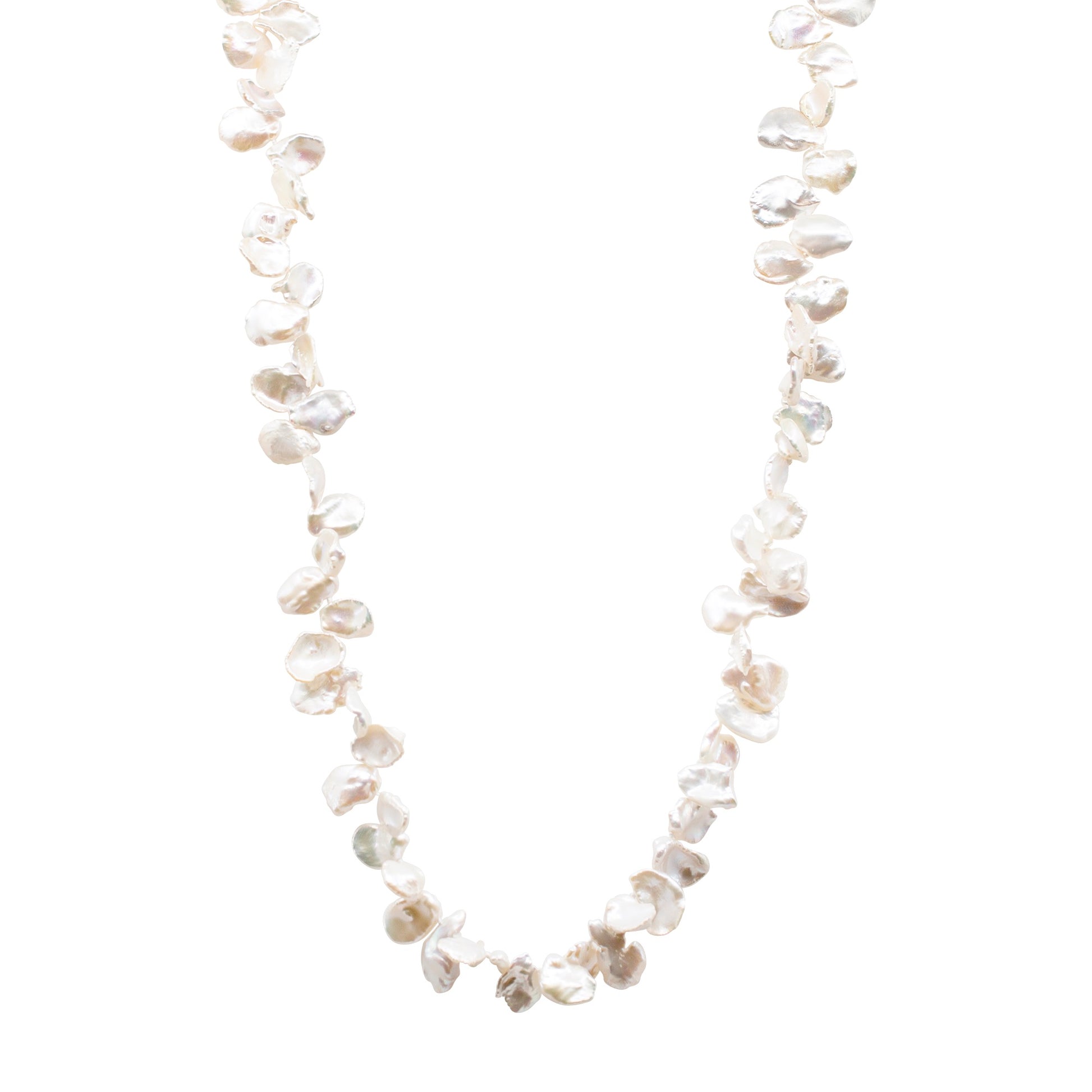 Anna - Keshi Pearl Necklace (White pearls)