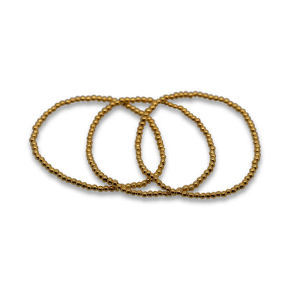 Banda - Gold-Tone Bead Stretch Bracelet