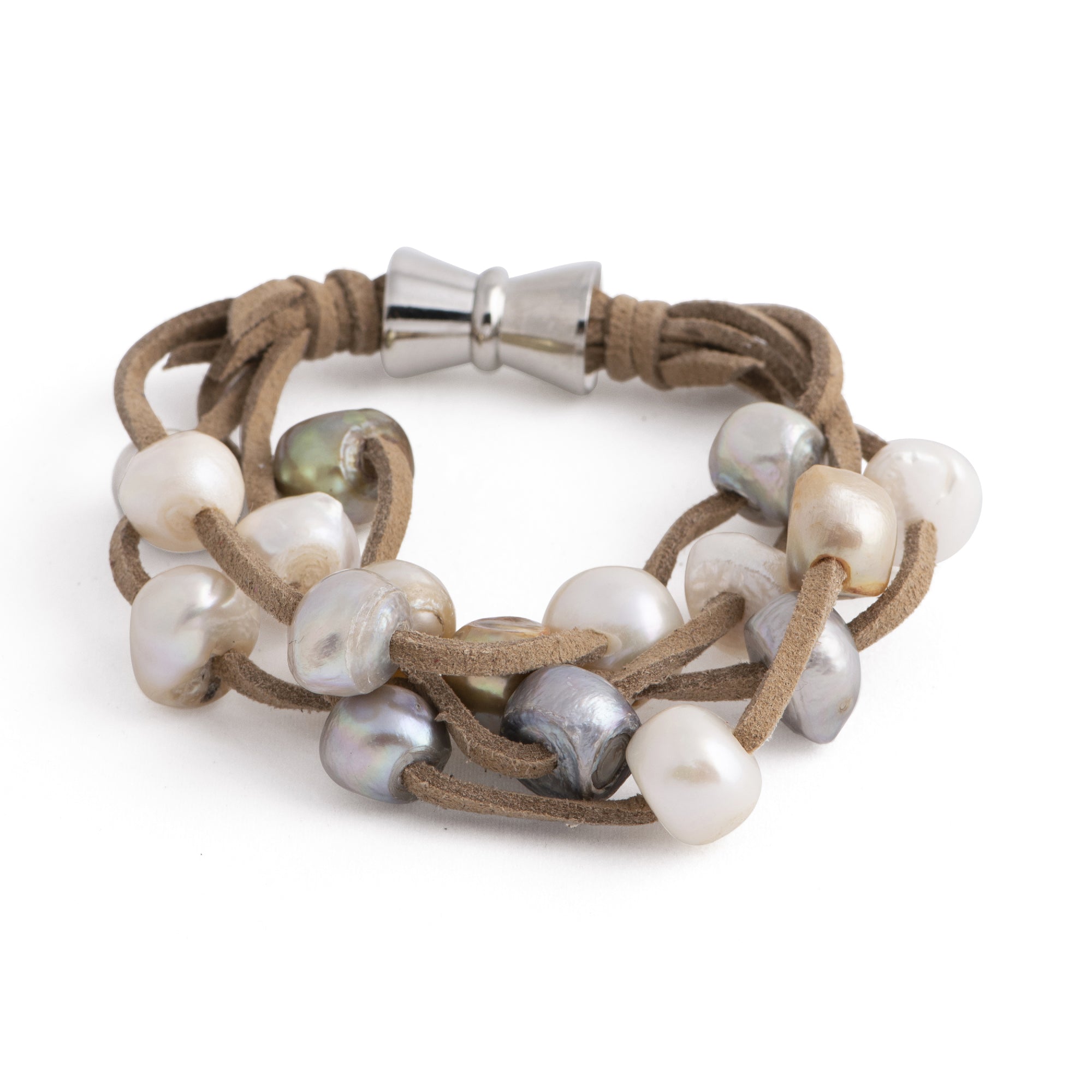 Bengal 9–11mm Pearl Suede Bracelet – The Freshwater Pearl Company