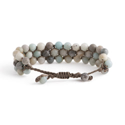 Galilee - Adjustable cuff natural stone bracelet (Clasp)
