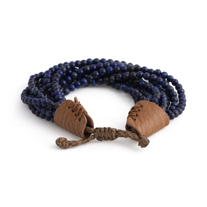 Scotia - Multi strand stone bracelet (Lapis - Clasp)