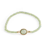 Lena - Crystal stretch bracelet (Green tone #1)