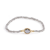 Lena - Crystal stretch bracelet (Grey tone)