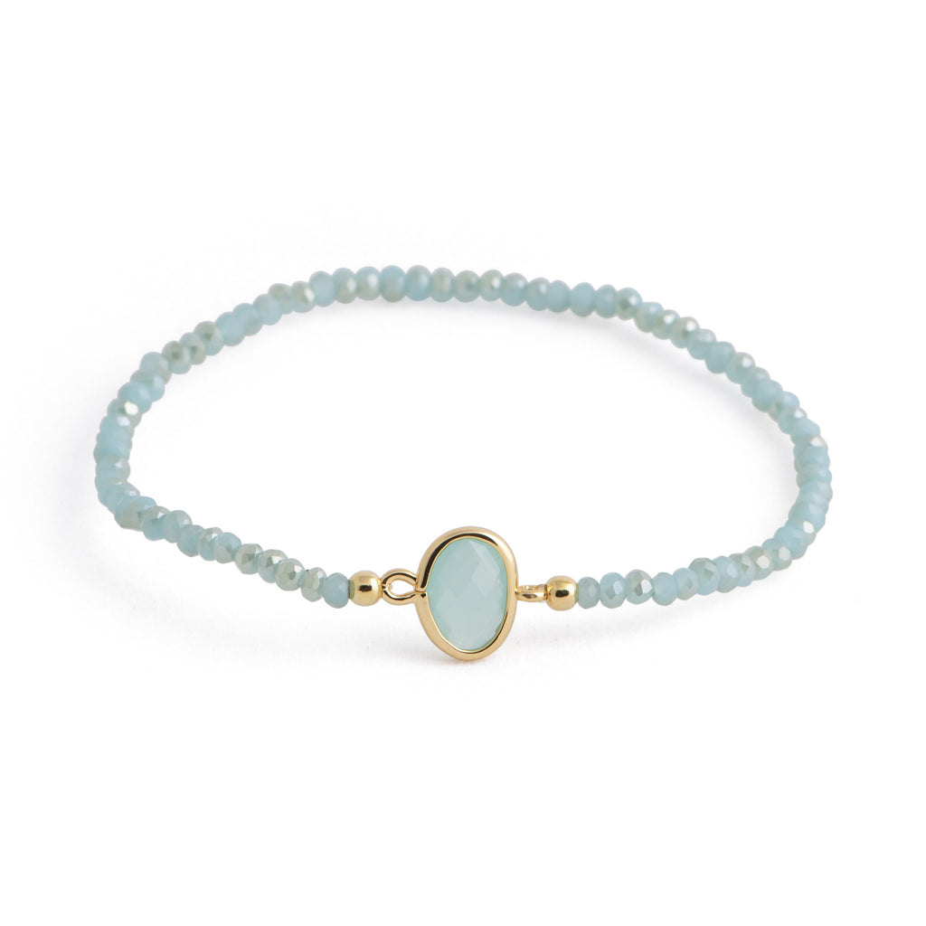 Lena - Crystal stretch bracelet (Blue tone)