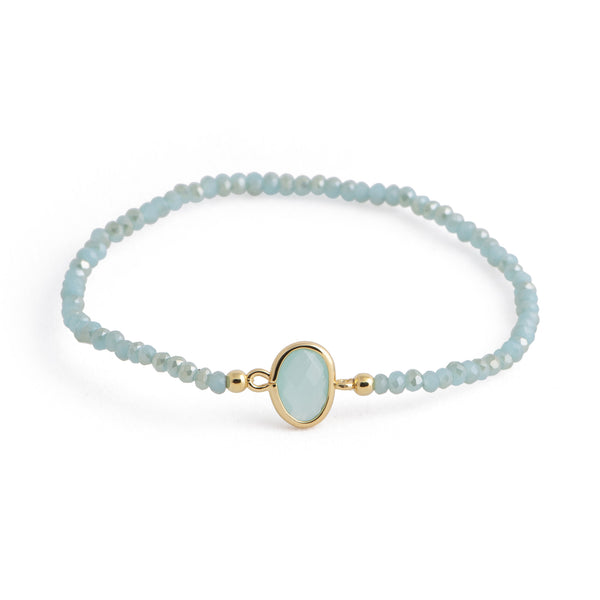 Lena - Crystal stretch bracelet (Blue tone)