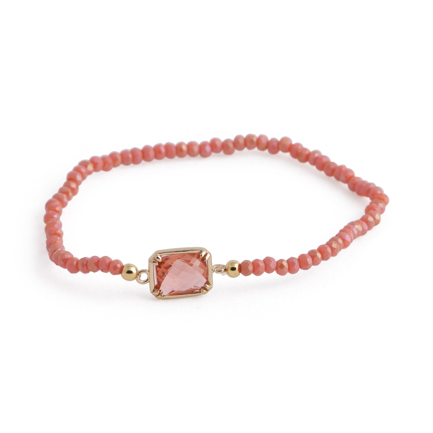 Lena - Crystal stretch bracelet (Red tone)