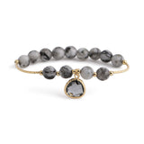 Timor - Stone bead bracelet (Black tone)