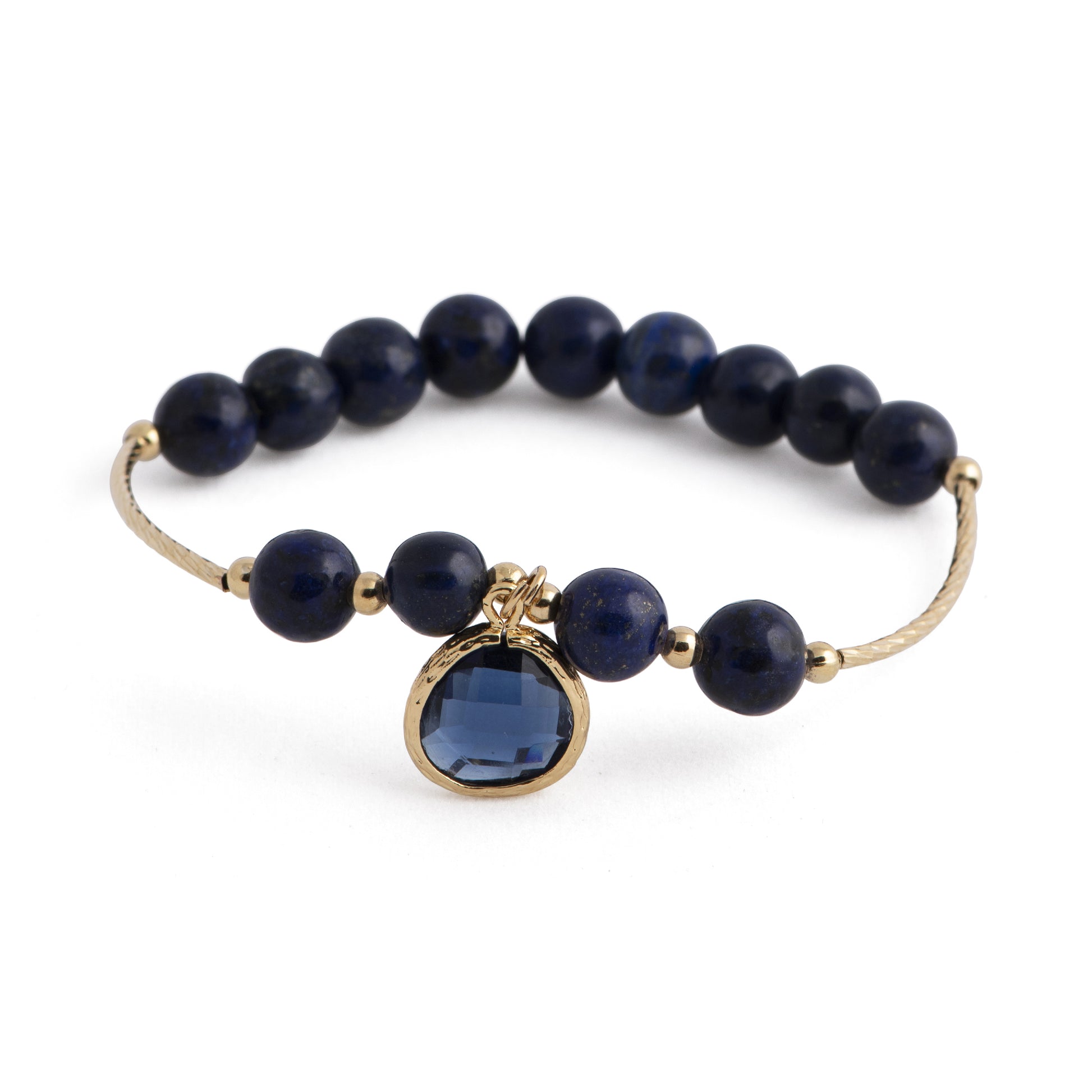 Timor - Stone bead bracelet (Blue tone #2)