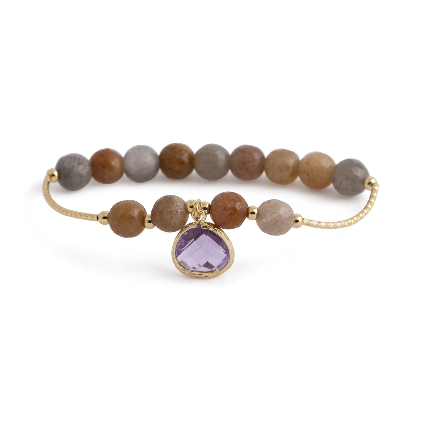Timor - Stone bead bracelet (Neutral tone #3)