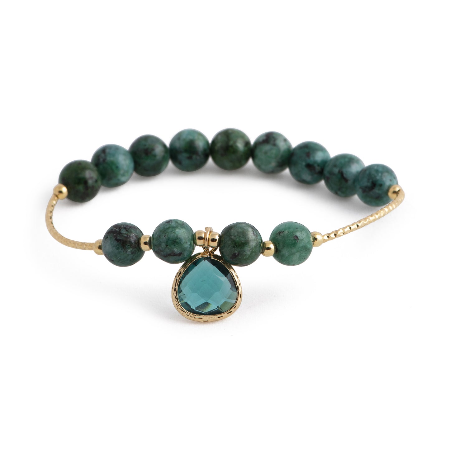 Timor - Stone bead bracelet (Green tone)