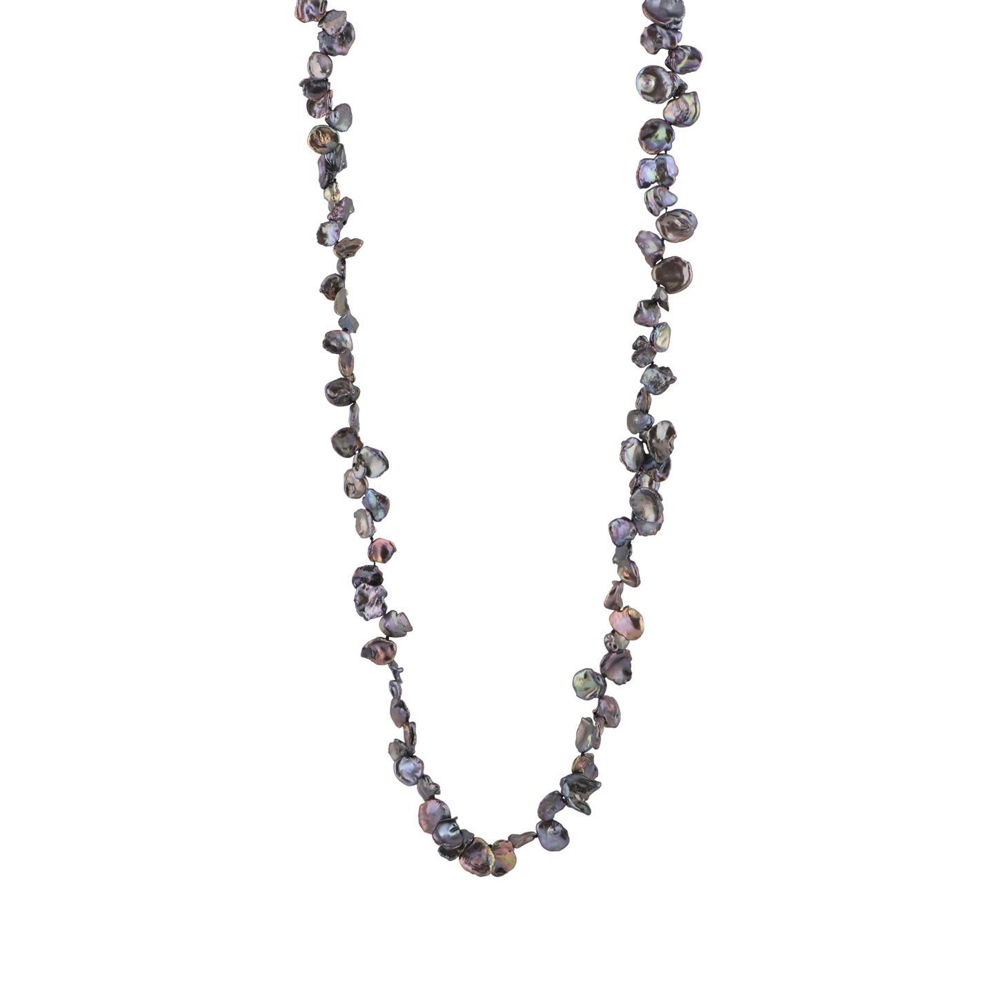 Anna - Keshi Pearl Necklace (Dark grey pearls)