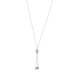 Lily - Freshwater pearl bolo tie (Grey strand, silver pearls)