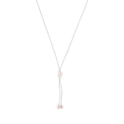 Lily - Freshwater pearl bolo tie (Grey strand, natural pearls)