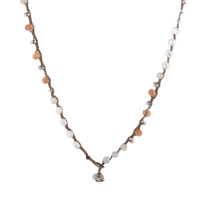 Teagan - Crochet stone necklace (Clasp)