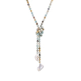 Stephanie - Large baroque pearl lariat necklace (Tied)