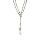 Stephanie - Large baroque pearl lariat necklace (Layered)