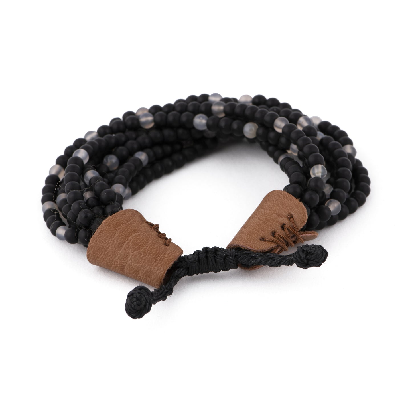 Scotia - Multi strand stone bracelet (Black - Clasp)