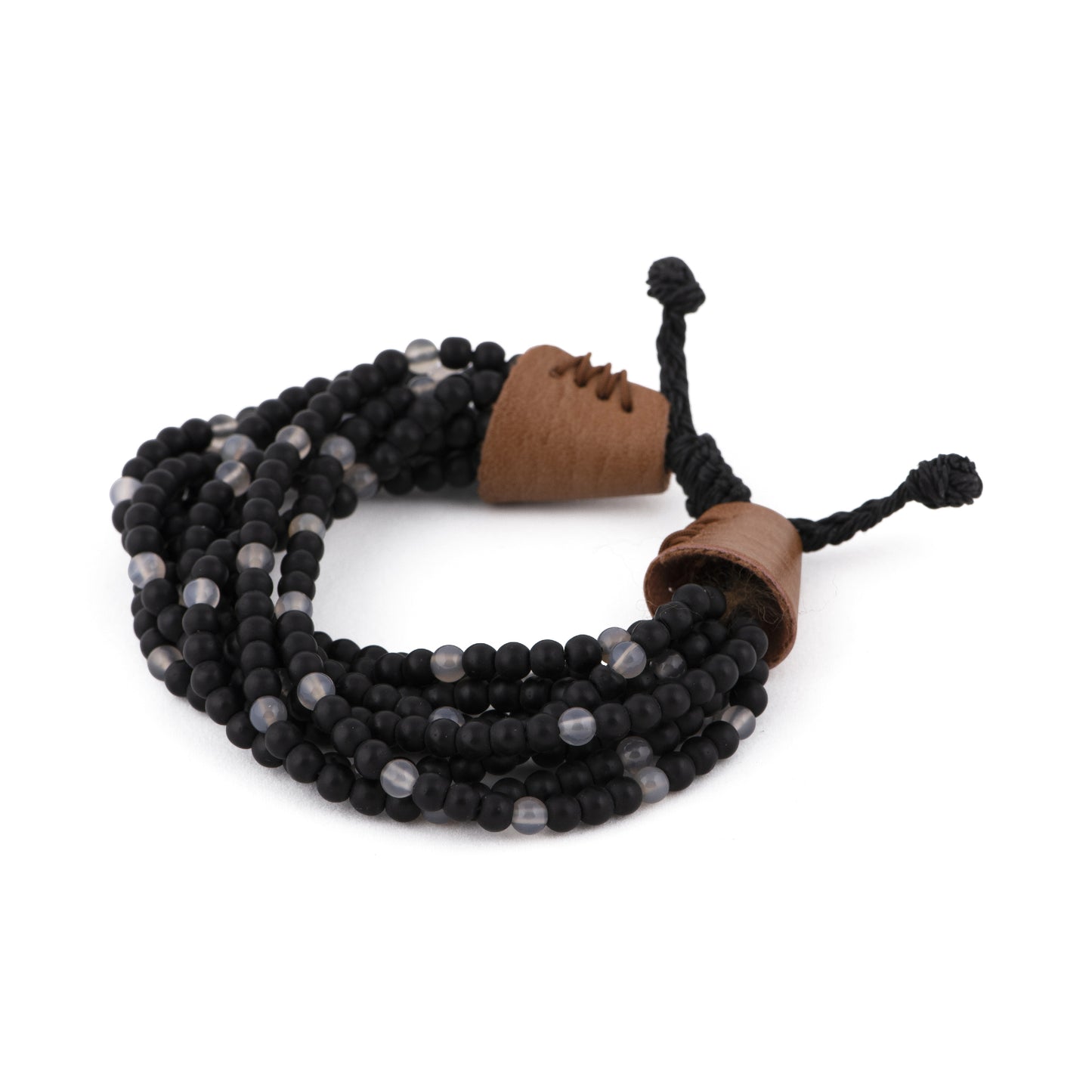Scotia - Multi strand stone bracelet (Black)