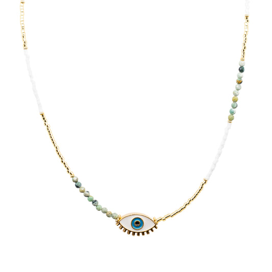 Vivienne - Bead and Eye Necklace