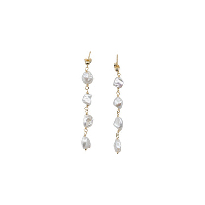 Lana - Gold-Tone Freshwater Pearl Keshi Drop Earrings