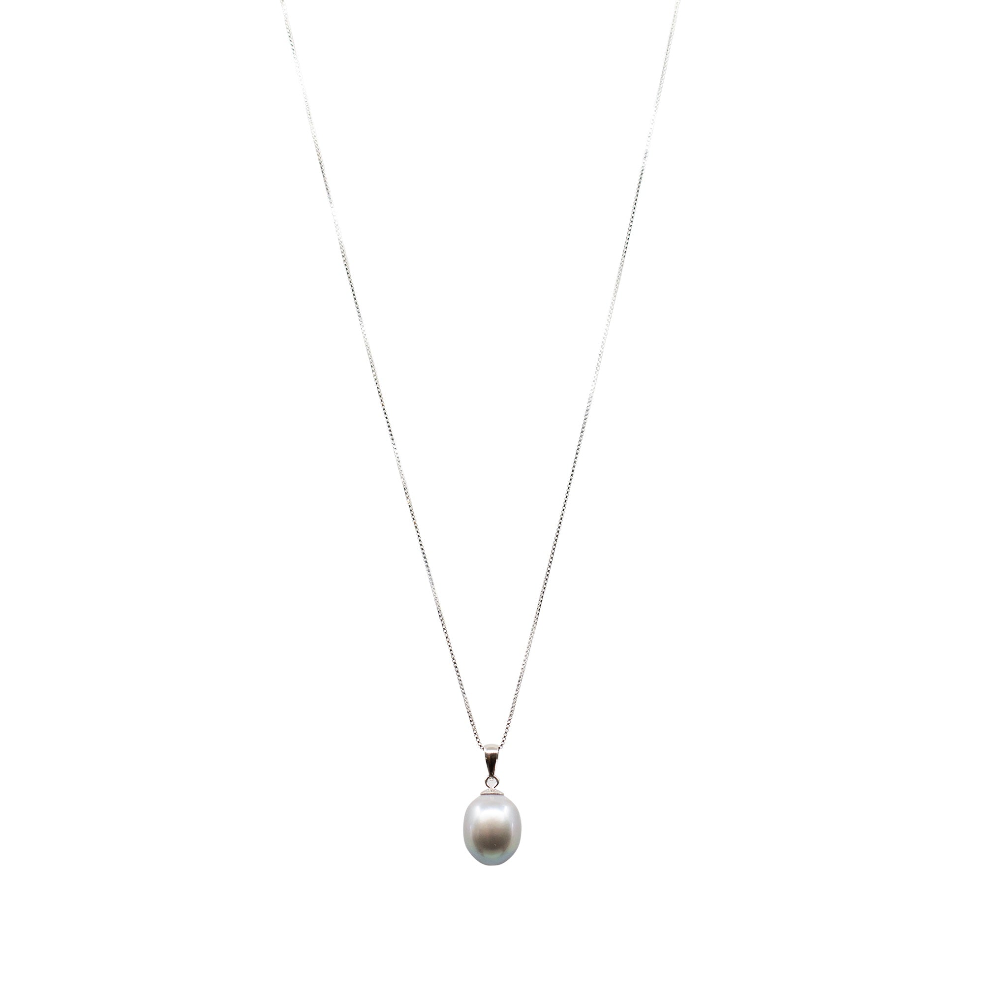Single Floating Pearl Choker Necklace with Sterling Silver Chain | MelJoy  Creations Jewelry